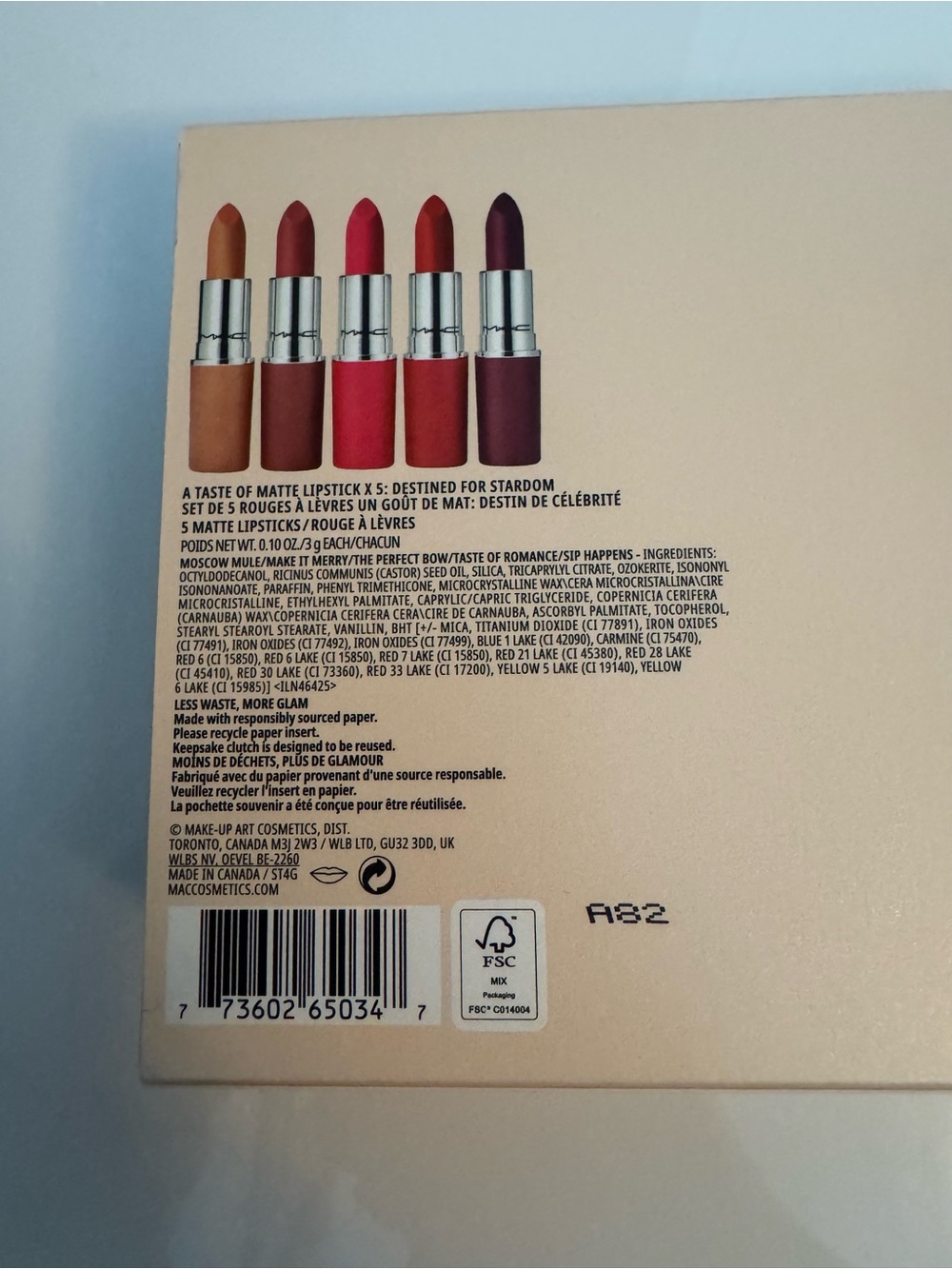 MAC “A Taste of Matte Lipstick: Destined for Stardom” Gift Set + cosmetic clutch - Picture 5 of 16